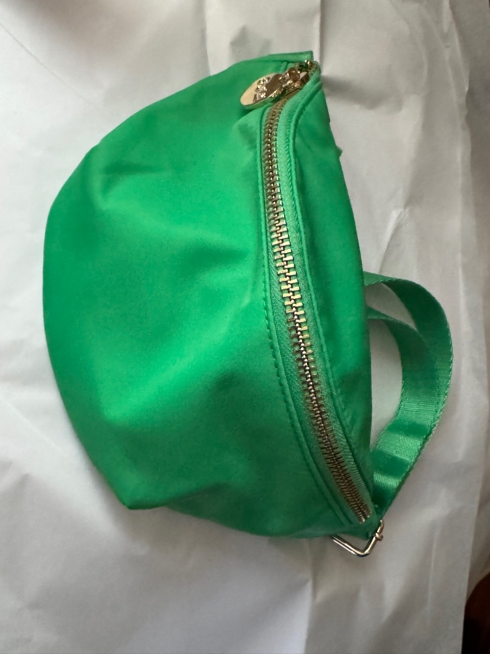 Stoney Clover Lane Green Travel Waist Bag with Gold Zipper